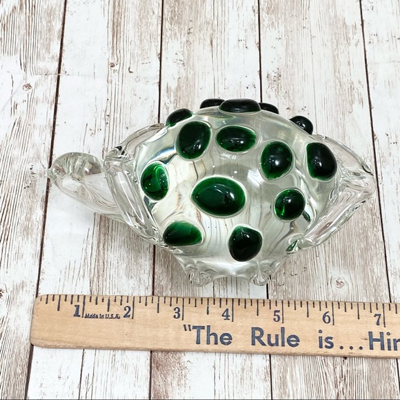 Vintage Mid Century Modern Murano Glass Tortoise Turtle Paperweight - Picture 7 of 16